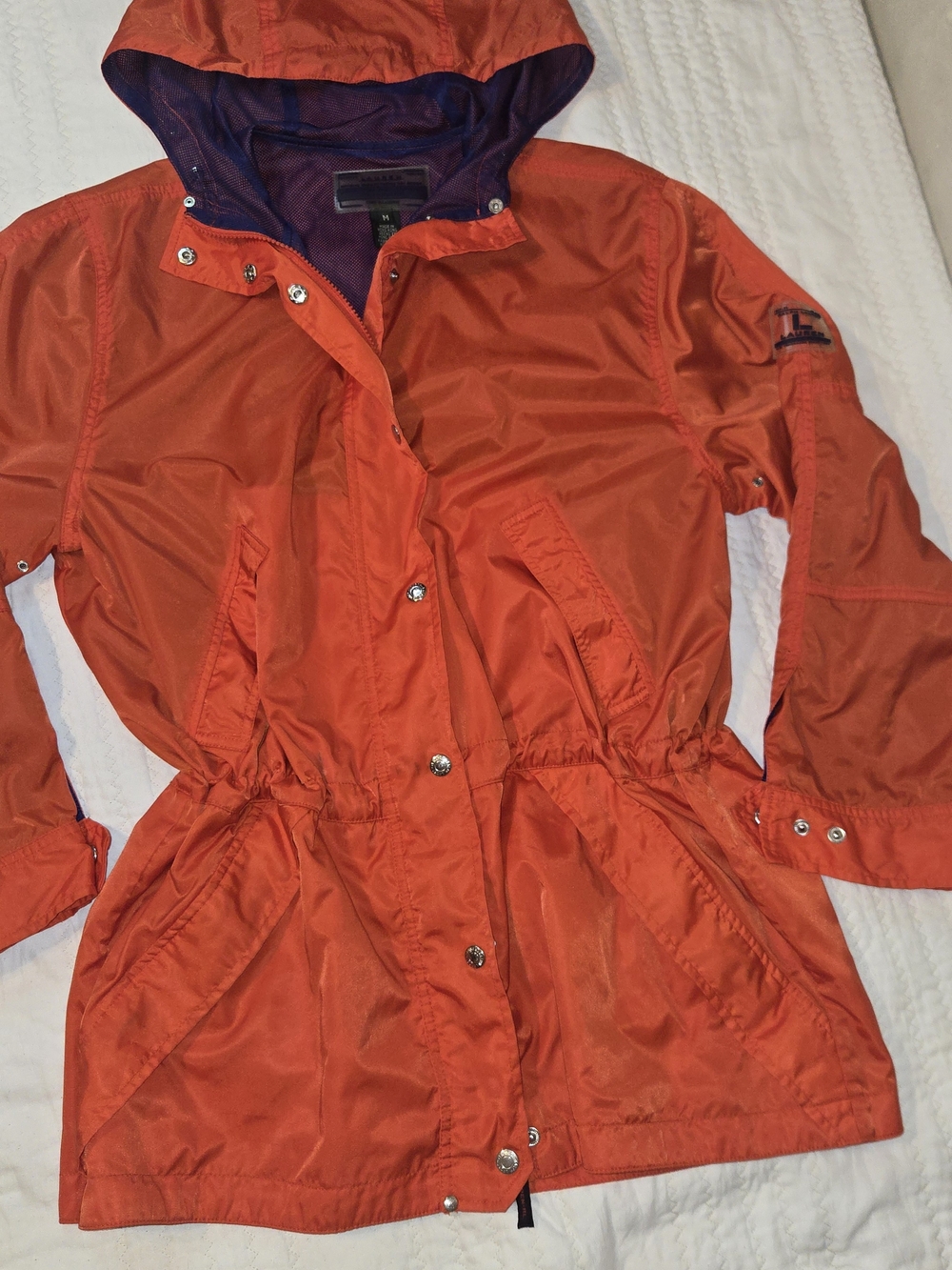Lauren Ralph Lauren Orange Hooded Utility Jacket